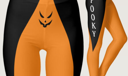 Spooky Jack O Lantern Pumpkin Orange Halloween Leggings