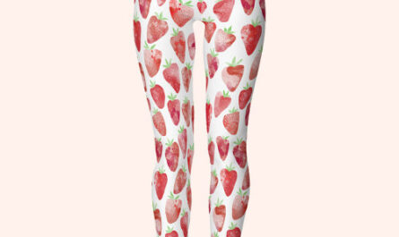 Strawberry Watercolor Leggings