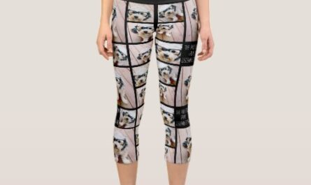 Create a Custom Photo Collage with 8 Photos black Capri Leggings