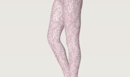 cute pink beautiful hipster leaves fern design leggings