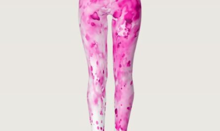 Fun, Cute, Artsy Hot Pink Paint Splatter Leggings
