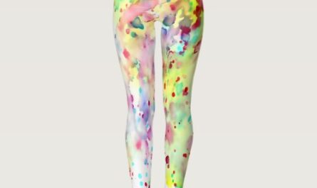 Fun Yellow, Red, Purple & Pink Paint Splatter Leggings