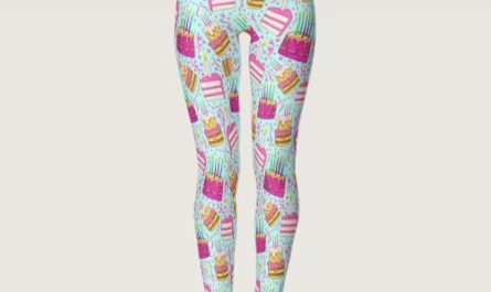 Funny Birthday Pants with Cake and Candle Pattern