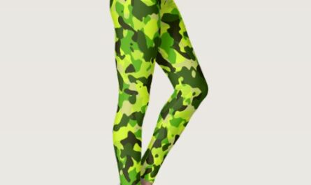 Neon Green camouflage Pattern Gym Yoga Leggings