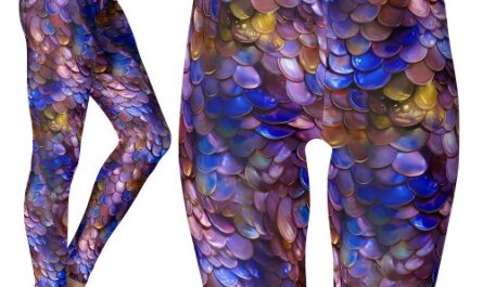 Purple Blue Gold Mermaid Scales Fantasy Party Leggings