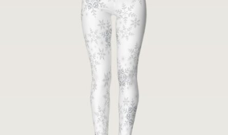 Snowflakes Silver Glitter Winter or Christmas Leggings