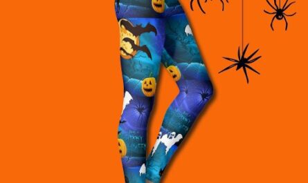 Spooky Halloween Leggings Bats Running Pants