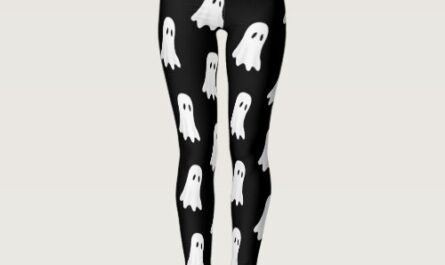White Ghost, on Black Background. Leggings