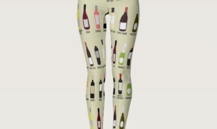 Wine Lovers Bottles with Names Patterned Leggings