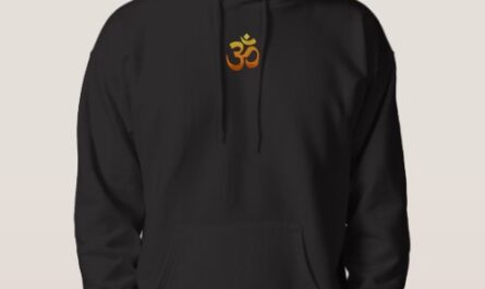Yoga Om Mantra Symbol Double Sided Gold Sun Mens Hoodie