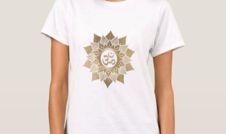 Yoga Om Symbol Gold Lotus Flower Namaste T-Shirt