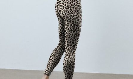 Abstract Animal Leopard Skin Fur Pattern Printed Leggings