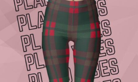 Buffalo Plaid Christmas Pattern Green Red Black Leggings