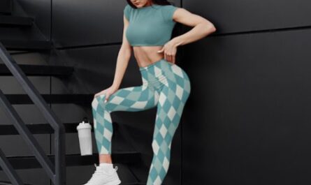 Classy Girl Green Checker Workout Women Leggings