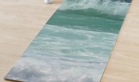 Custom Beach Seaside Sea Waves Fitness Template Yoga Mat