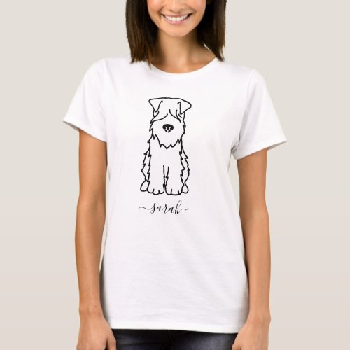 Cute Custom Name Wheaten Terrier Dog T-Shirt