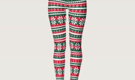 Funny Christmas elf legs nordic snowflake pattern Leggings