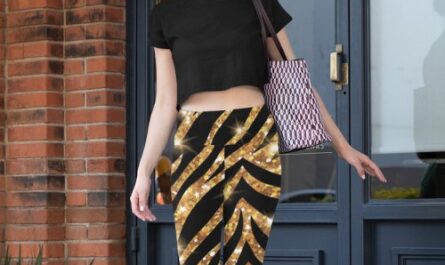 Golden Zebra Glittery Pattern  Leggings