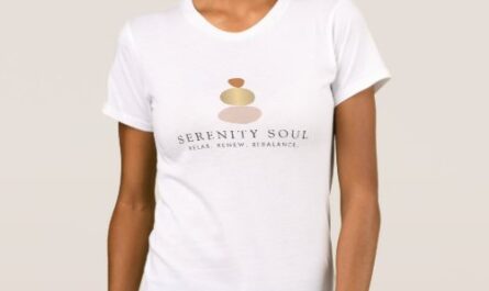Modern Abstract Zen Stones Gold Logo T-Shirt