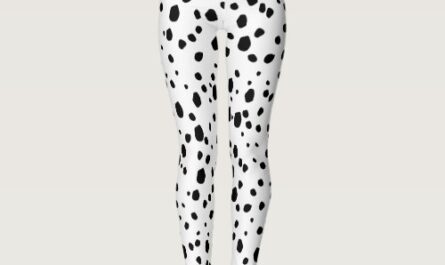 Modern Chic Dalmatian Dog Animal Print Pattern Leggings