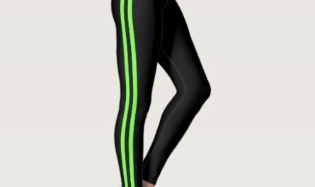 Neon Green Side Stripe Black Leggings Your Colors