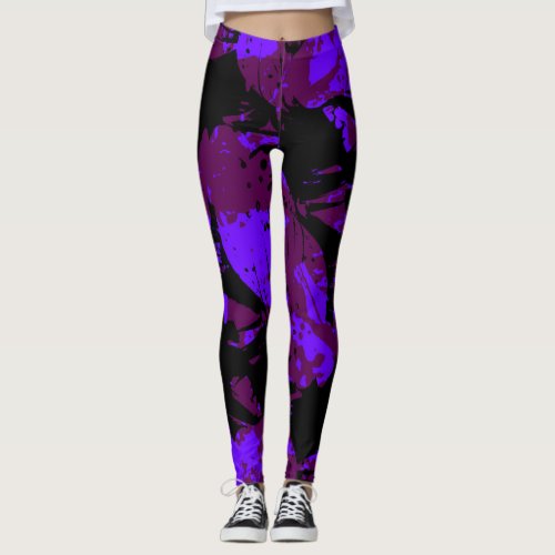 purple orchid aura leggings