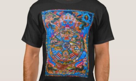 Tibetan Thangka Samsara Mandala Buddhist Wheel of  T-Shirt