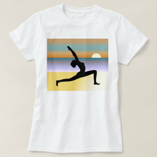 Beach Yoga 3/4 Sleeve Raglan Ladies Top
