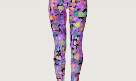 Black Violet and Watercolor Yoga Pants Leggings