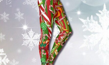 Christmas I Like Candy Leggings Red Green Pants