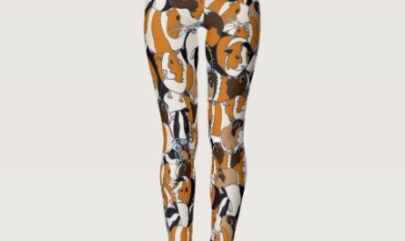 Collage of Guinea Pigs Illustrations Patterned Leggings