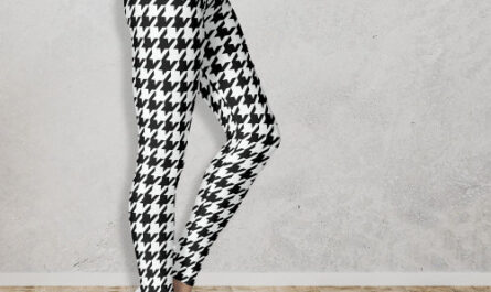 Cool Chic houndstooth Checkered Pattern Your Color Leggings