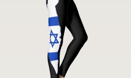 Customizable Color Israel Map Israeli flag Design Leggings