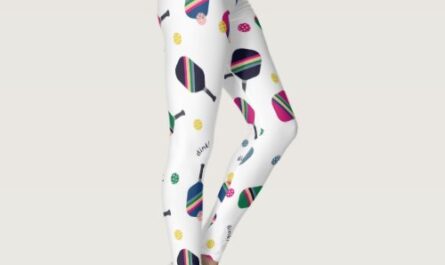 Dink! Pickleball Fun Vibrant Blue Green Yellow Leggings