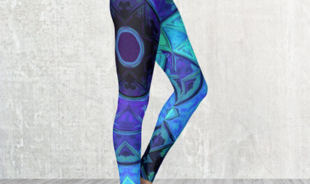 Mosaic Mandala Blue and Purple Leggings