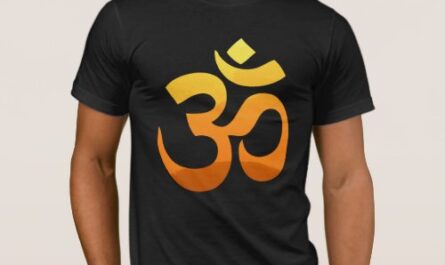 Om Mantra Gold Sun Meditation Yoga Front Design T-Shirt