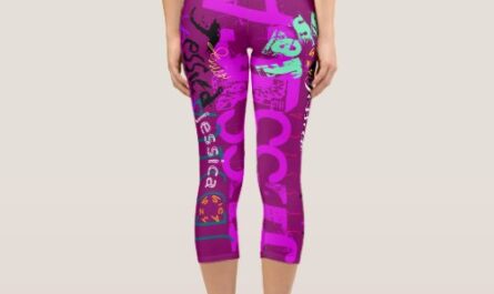 Personalized Repeating Name for 7 Choose Colors L Capri Leggings