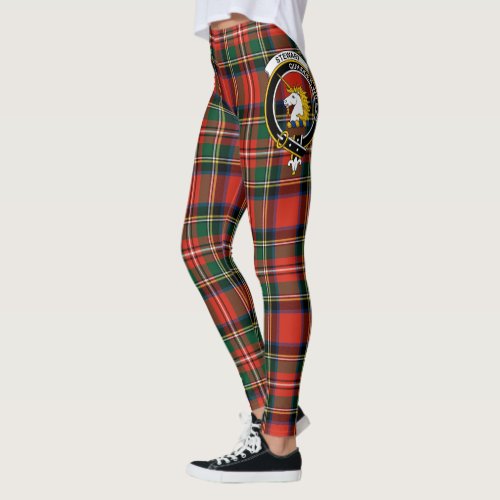 Scotstee Clan Stewart Stuart of Bute Crest Tartan  Leggings