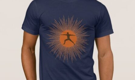 Sunburst Warrior Pose Yoga t-shirt