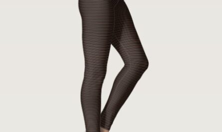 Ultra Thin Stripes in Black and Dark Brown Leggings