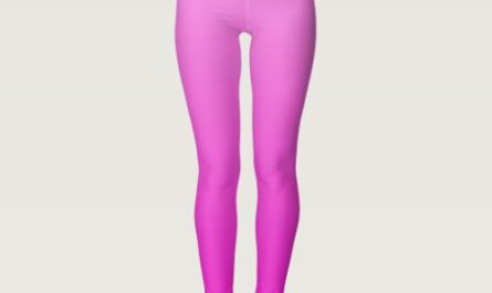 Vibrant Electric Summer Hot Pink Dipped Ombre Leggings