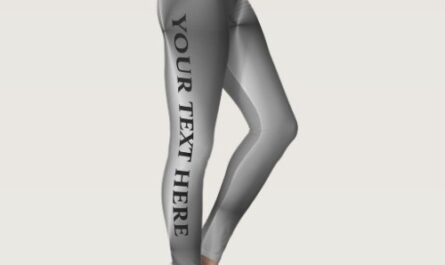 Customizable Text Name Modern Womens Silver Look Leggings