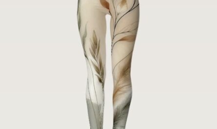 Wispy Greenery Modern Botanical Boho Wedding Leggings