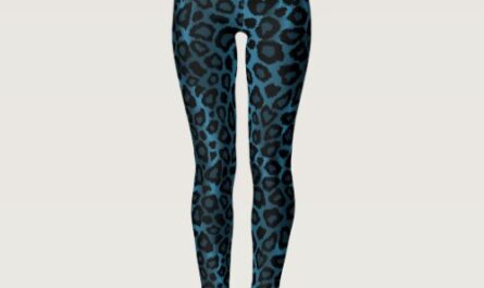 Cool Blue Leopard Animal Print Leggings