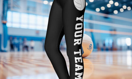Custom Volleyball Team Name & Player Number Sports Leggings