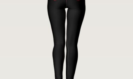 Faux Black Jeans With Red Stripe Leggings
