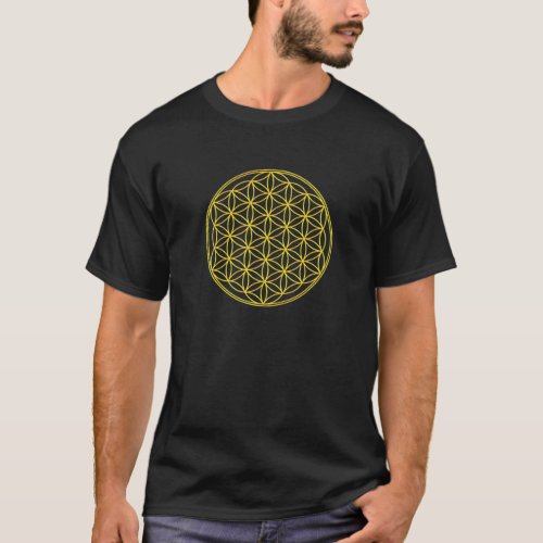 Flower Of Life Sacred Geometry Yoga Spirituality M T-Shirt