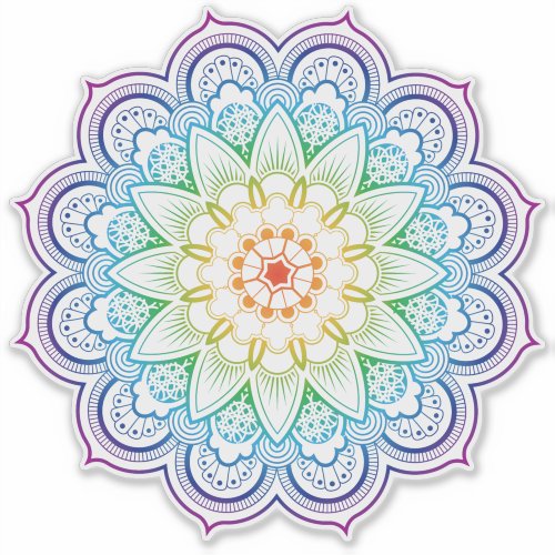 Geometric Mandala transparent Sticker