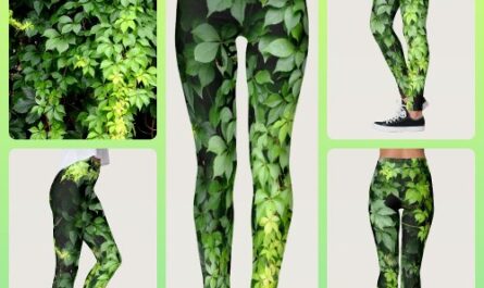 Lush Green Ivy Vine Leaves Photographic Leggings