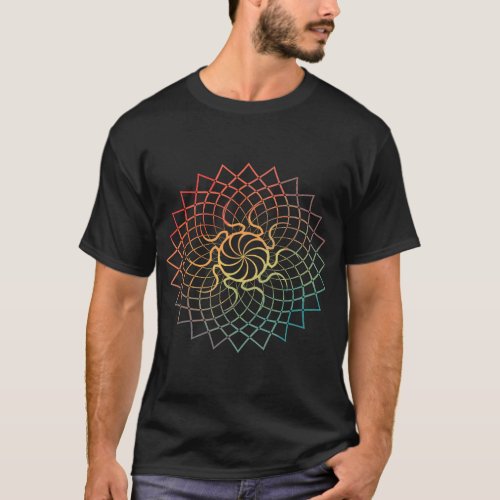Mandala Geometry Sacred Fractal Art Yoga Mantra Go T-Shirt